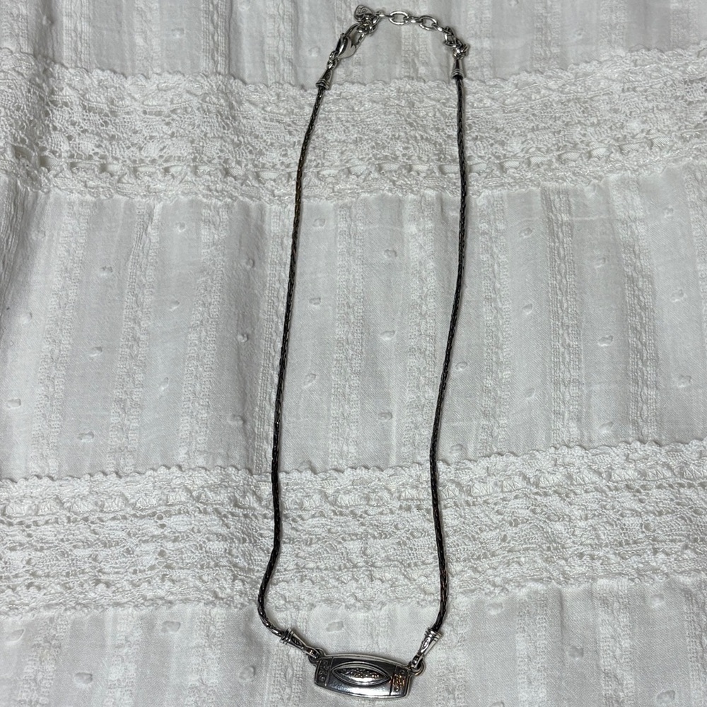 Brighton necklace silver tone finish heart clasp - Picture 2 of 6